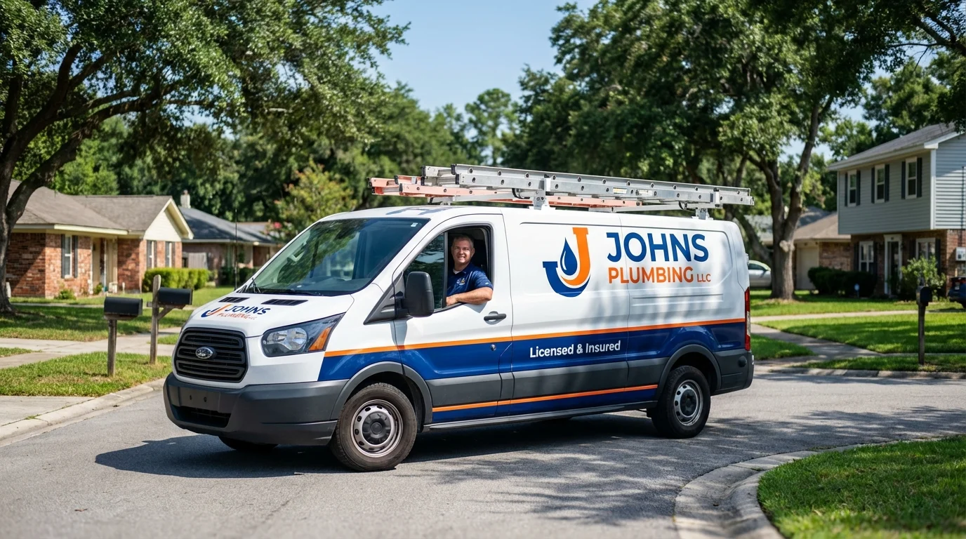 Johns Plumbing LLC service van in Saxonburg, PA