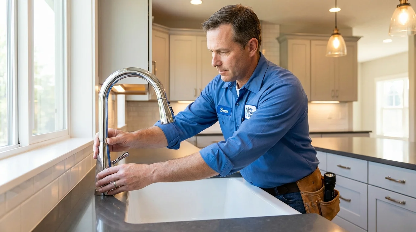 Kitchen faucet installation by Johns Plumbing LLC in Saxonburg